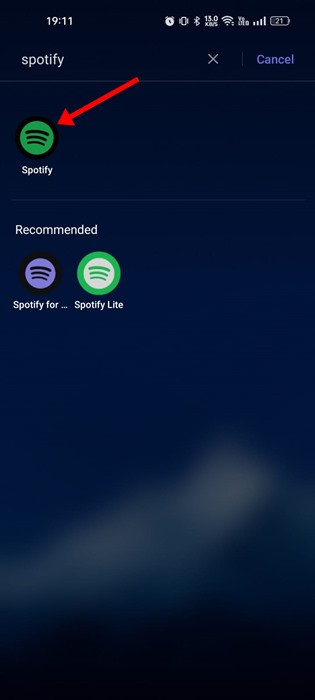 Application mobile Spotify