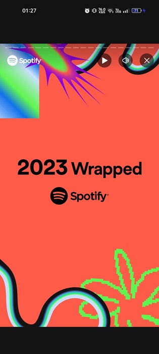 Récapitulatif de Spotify Wrapped 2023