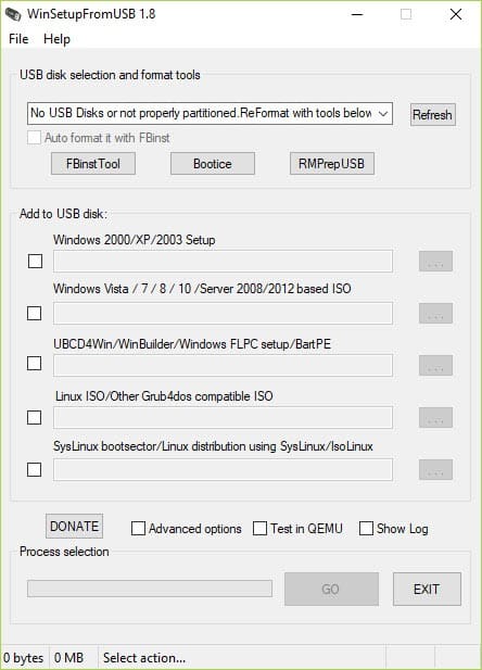 WinSetUp depuis USB