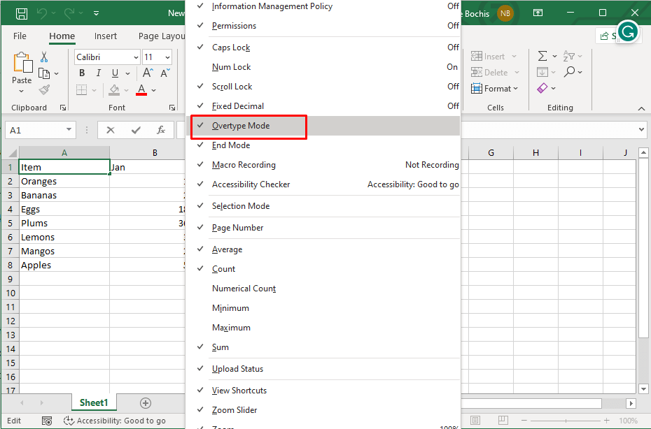 Comment utiliser et personnaliser la barre d'état dans Microsoft Excel image 12