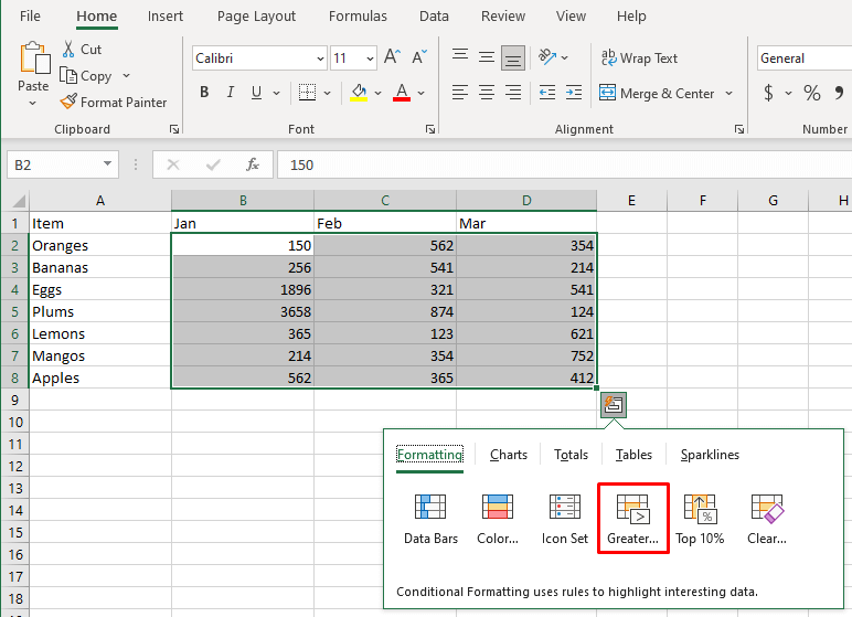 Comment utiliser l'outil d'analyse rapide dans Microsoft Excel image 8