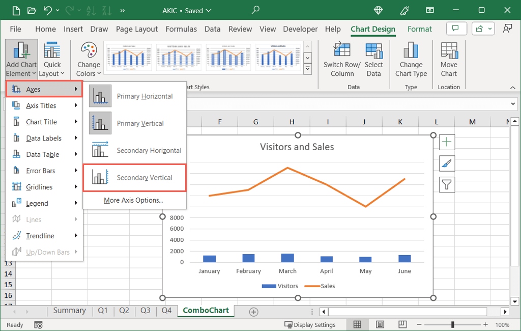 Comment ajouter ou supprimer un axe secondaire dans les graphiques Microsoft Excel image 7