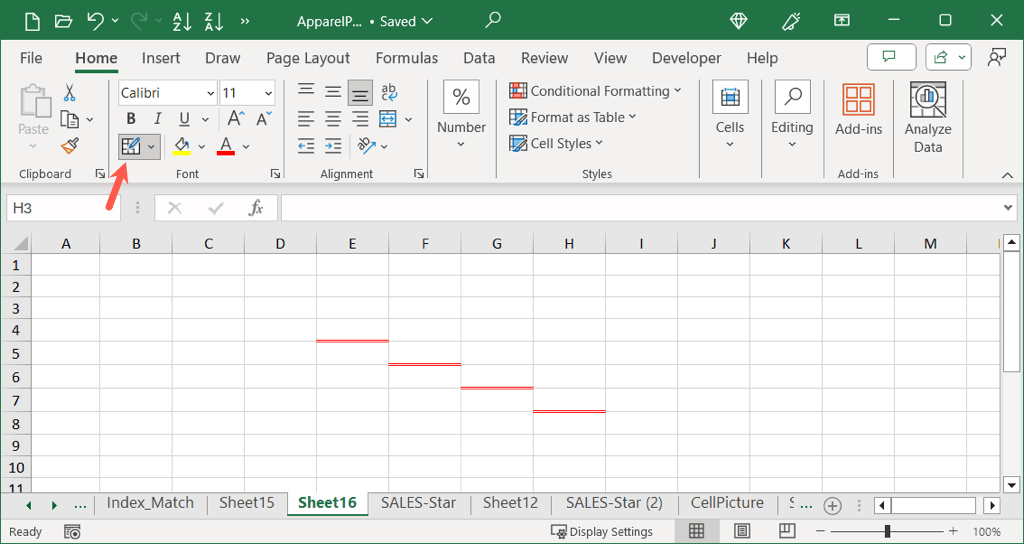 Comment ajouter et personnaliser des bordures dans Microsoft Excel image 7