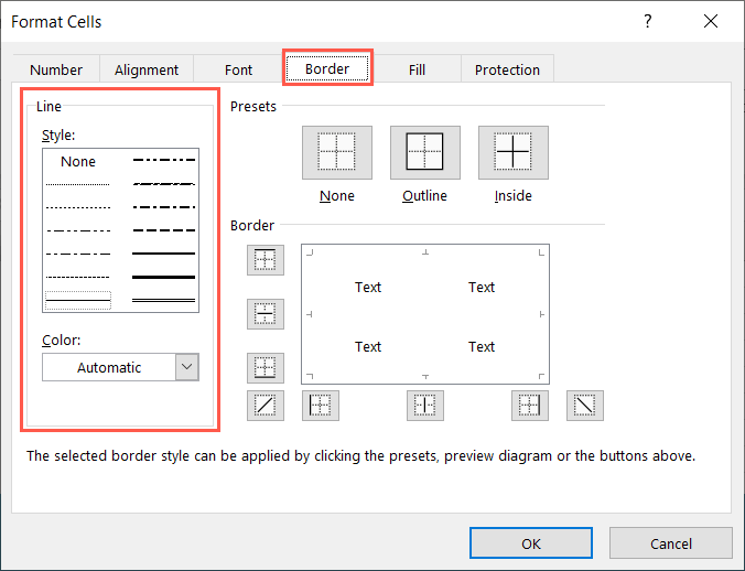 Comment ajouter et personnaliser des bordures dans Microsoft Excel image 9