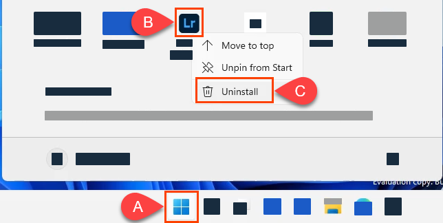 Désinstaller les applications Microsoft dans Windows 11 via le menu Démarrer image