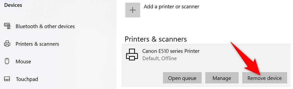 Utiliser les paramètres pour supprimer une imprimante sous Windows 10/11 image 3