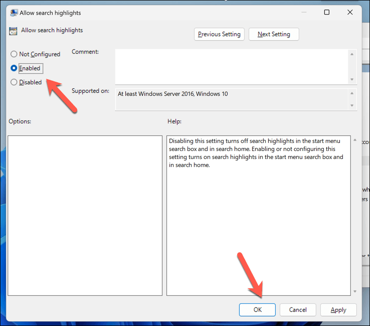 Comment activer ou désactiver les points forts de la recherche dans Windows 11 image 9
