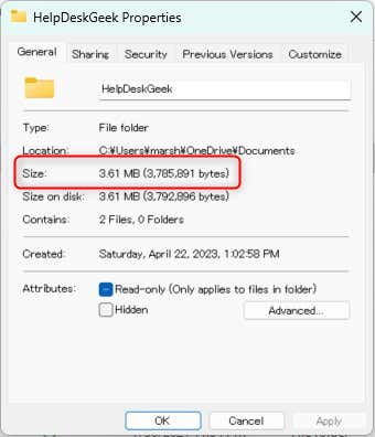Comment afficher ou afficher la taille des dossiers dans Windows image 4