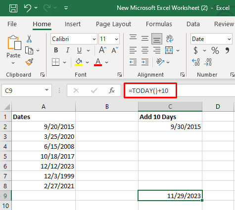 Comment ajouter ou soustraire des dates dans Excel image 4