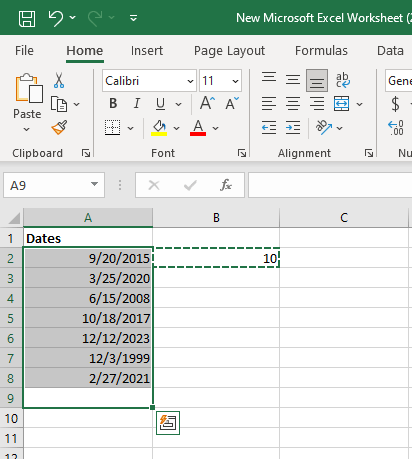 Comment ajouter ou soustraire des dates dans Excel image 9