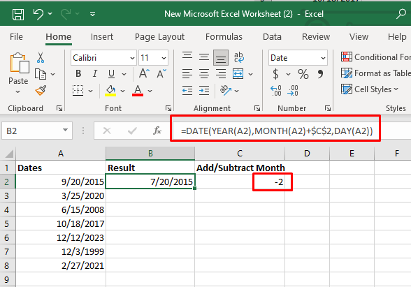Comment ajouter ou soustraire des dates dans Excel image 21