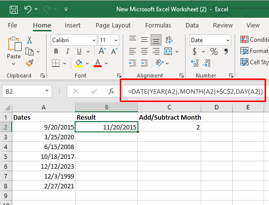 Comment ajouter ou soustraire des dates dans Excel image 20
