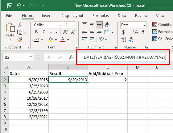 Comment ajouter ou soustraire des dates dans Excel image 27