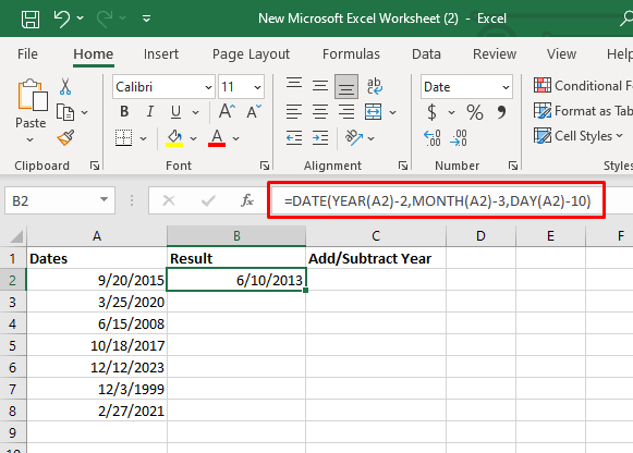Comment ajouter ou soustraire des dates dans Excel image 29
