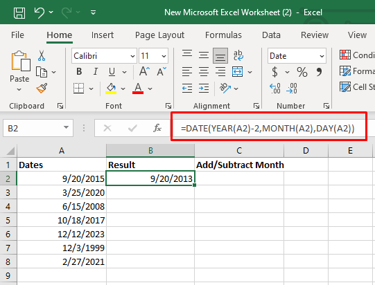 Comment ajouter ou soustraire des dates dans Excel image 26