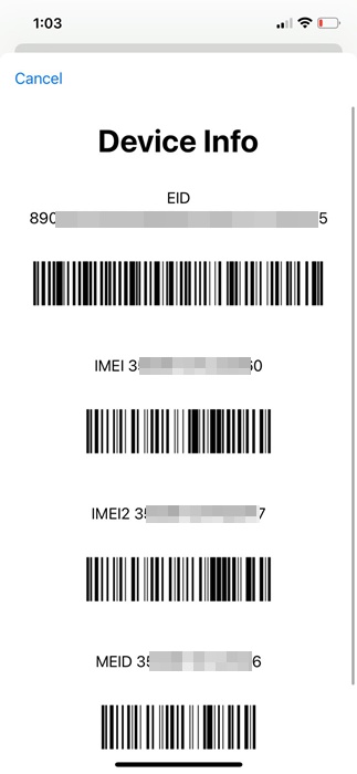 Numéro IMEI de votre iPhone